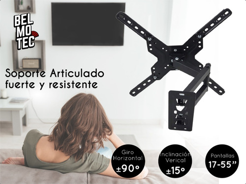Soporte Skyway SK-ST2 de pared para TV/Monitor de 17" a 55" negro