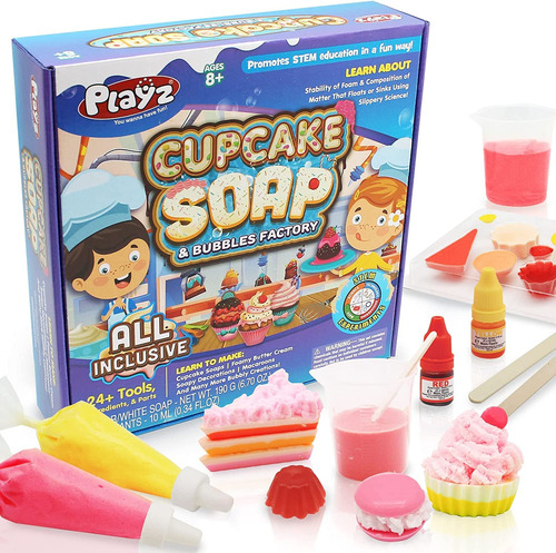 Playz Yummy - Kit De Ciencia De Jabon Y Burbujas Para Cupcak