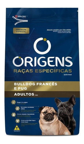 Ração Para Cães Adulto Bulldog Francês E Pug 1kg Origens