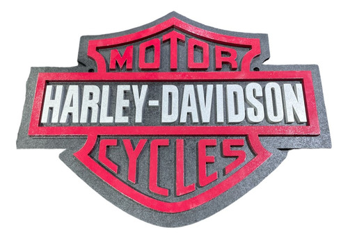 Letrero Pared Logo Harley-davidson Mdf