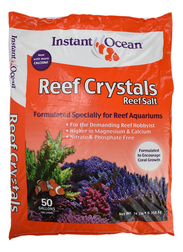 Sal Marina Instant Ocean Reef Crystal 50gal 190lts Acuarios