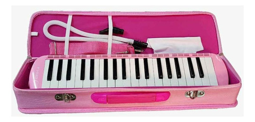 Flauta Melodica Melody 32 Teclas Rosado- Estuche Rigido