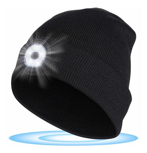 Gorro Led Con Luz, Gorro De Punto Con Faro Delantero Mejora.