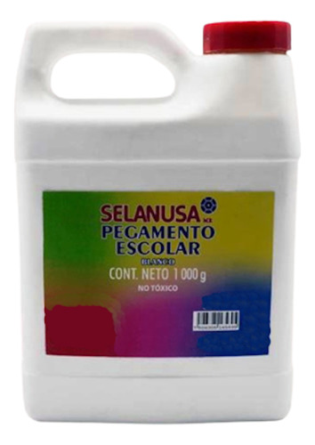 Pegamento Escolar Blanco Liquido Multiusos 1 Kilo Selanusa