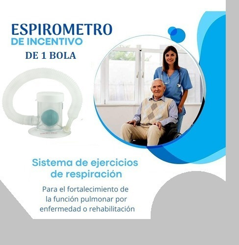 Espirometro De Incentivo 1 Bola Ejercitador Respirador