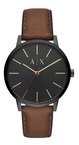 Relógio Masculino Armani Ax2706/0mn 42mm Couro Marrom