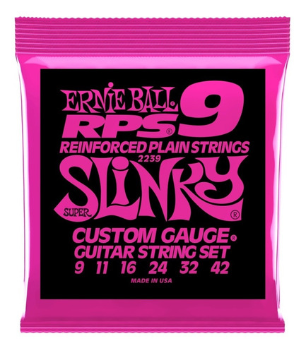 Imagem 1 de 4 de Encordoamento Guitarra 09 Ernie Ball Rps-9 Super Slinky 2239