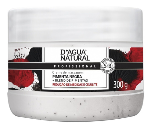 Creme Termoativo Oleo De Pimenta Negra 300g Dagua Natural