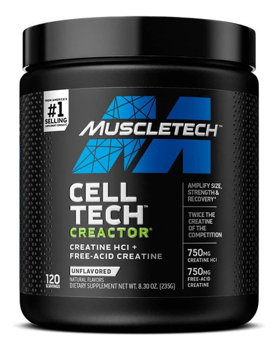 Creatina Hcl Muscletech Eeuu Sin Sabor (120 Porciones)