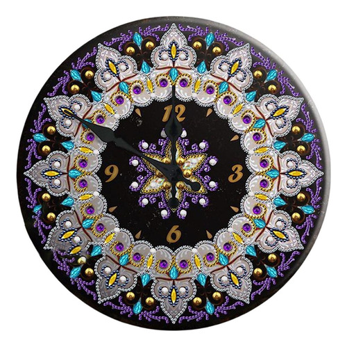 Creativo Diamante Pintura Reloj Forma Especial Mandala Flor