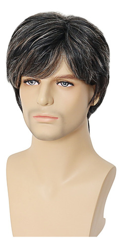 Peluca Sintética Para Hombre Hombre, Mezcla Corta, Pelo Para