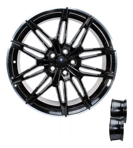 Rines 19 Pul Progresivos 5/112 Bmw Audi Negro Gloss 2 Pzas