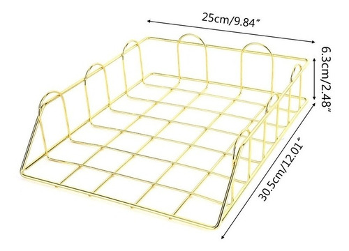 Bandeja De Metal Para Papel Organizador Apilable Escritorio