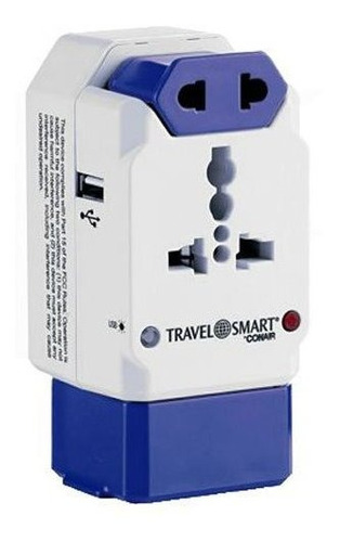 Adaptador Todo En Uno Travel Smart De Conair Con Usb