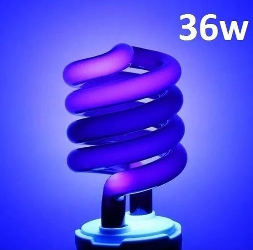 Lâmpada Fluorescente 36w Luz Negra Efeito Neon E27 127V Ex Decor