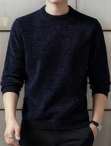 Sudadera Cuello Redondo Slim Fit Moda Sueter Hombre