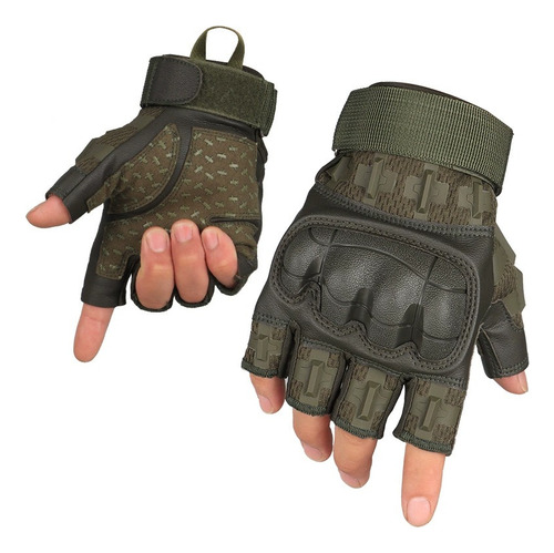 Guantes Tácticos Militares Motocicleta Medio Dedo Protección