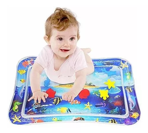 Colchoneta de agua para bebés, colchoneta inflable para juegos de