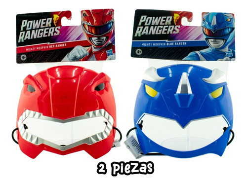 Power Rangers Mascara Ranger Rojo Y Azul Hasbro