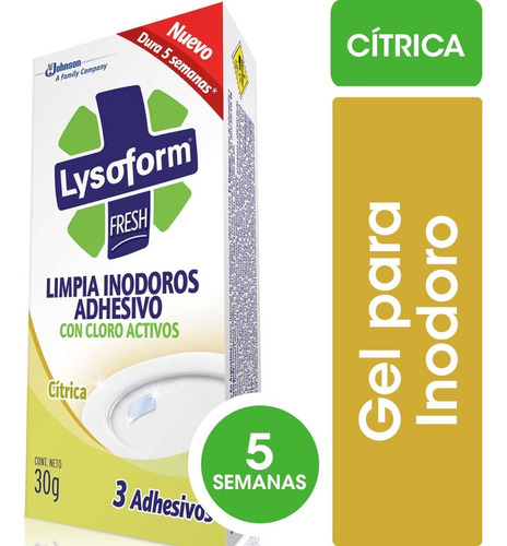 Lysoform Limpia Inodoros Adhesivo Citrica X 3u