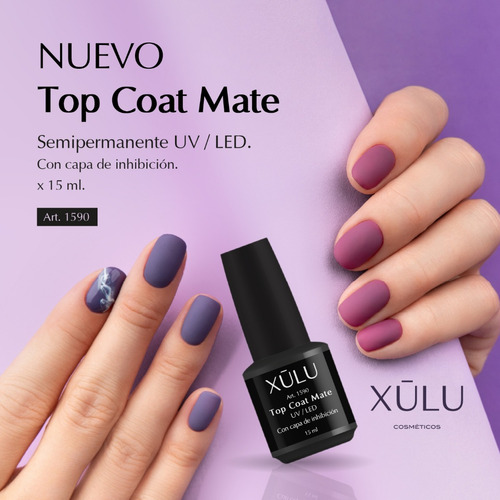 Top Coat Mate 15ml Uv/led Xulu Cosmeticos