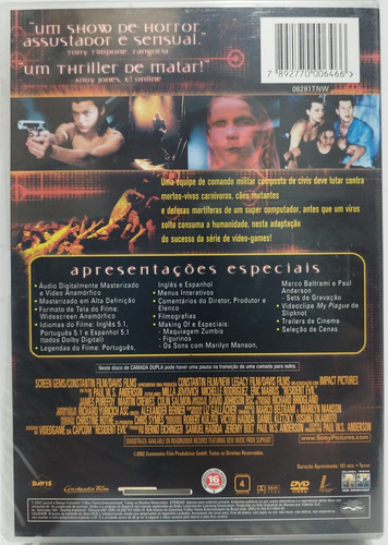 Dvd Resident Evil O Hóspede