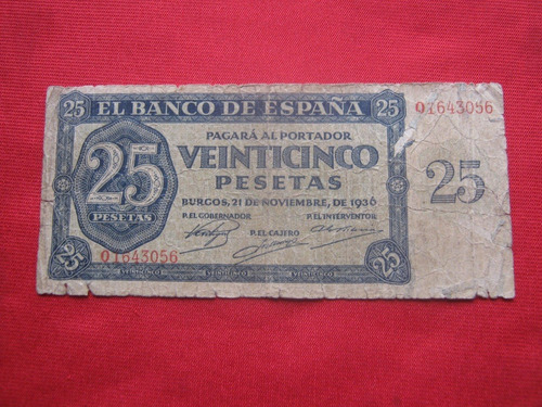 España 25 Pesetas 1936