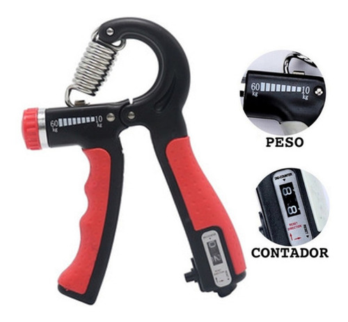 Hand Grip Profissional Contador Peso 10 A 60 Kg Crossfit Mão