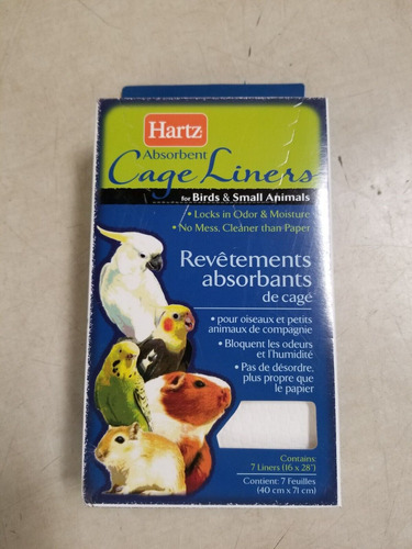 Hartz Absorbent Cage Liners - Birds & Small Animals - 7  Mme