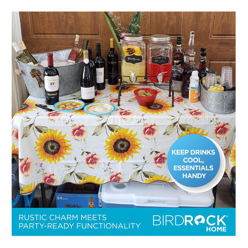 Bebida Galvanizada Birdrock Home Tina, Caddy And Bande