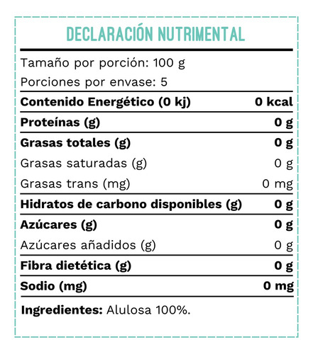 Alulosa 100% 500 Gr, Marca Livana®