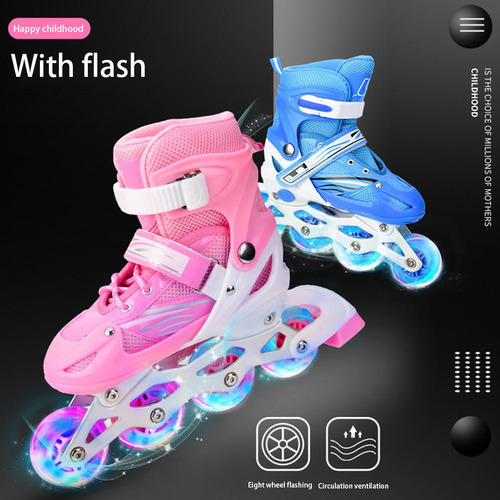 Patines De Ruedas Ajustables 2 En 1, Tamaño 4, Para Niños Y