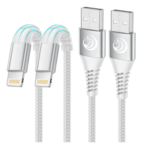 Cables Datos Usb Para iPhone Carga Rápida 2m 3a 2pzs Yosou