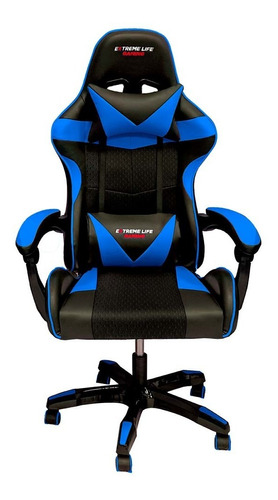 Cadeira Gamer ELG Drakon Ch31bkbl Preta E Azul Cor Preto/Azul Material do estofamento Couro sintético