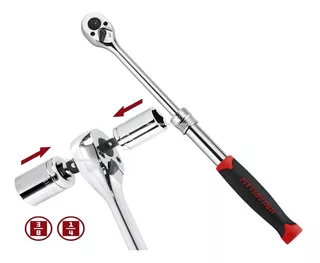 Matraca Trinquete Ratchet Dual 3/8 Y 1/4 Y Mango Extendible