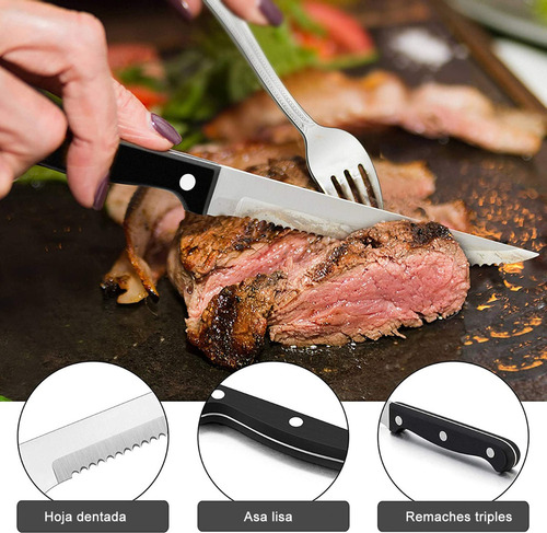 Juego De 48pcs Cuchillo, Tenedor Y Cuchara Acero Inoxidable