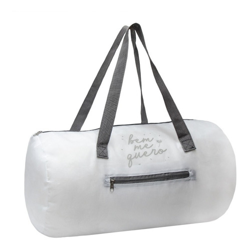 Bolsa Esportiva Feminina Dobrável Academia Viagem - Ideiaz Cor Branco