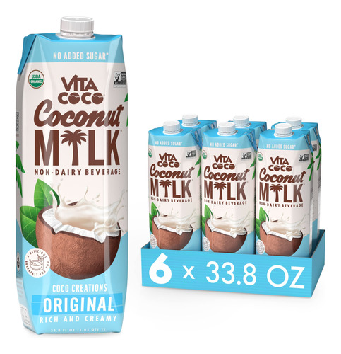 Vita Coco Leche De Coco Organica Original, A Base De Plantas