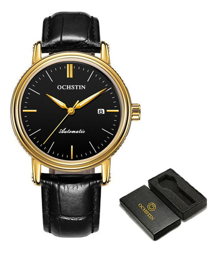 Reloj De Cuero Ochstin Mechanical Calendar Para Hombre