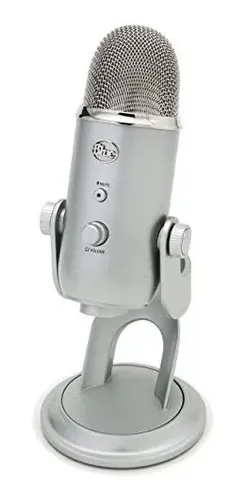ロジクール Blue Yeti Silver - USB (PS MAC PC) Microfone Condensador USB Logitech for Creators Blue Yeti com 4