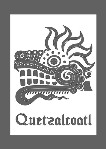 Calcomanía Sticker Quetzalcoalt Contra Agua Vinil Auto Pared