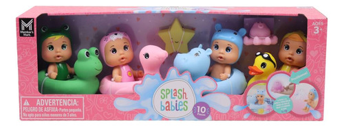 Set De Muñecas Recreativos Para La Bañera Splash Babies 2mod