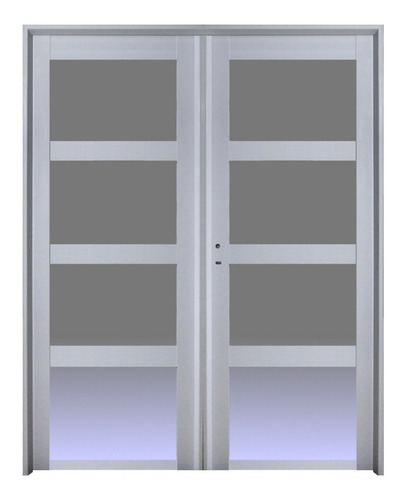 Puerta Doble Aluminio 150x200 Repartido Horizontal M506