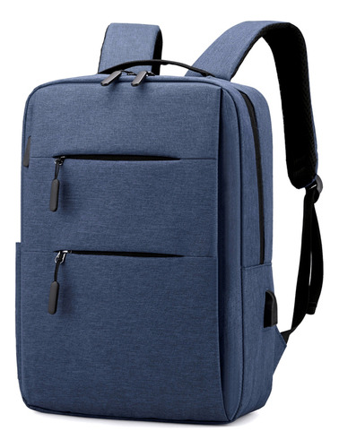 Mochila Para Laptop 15.6 Impermeable Con Usb - Backpack Mochila Negra 25l Multifunción, Estilo Casual/profesional Para Oficina, Universidad O Viaje Color Azul