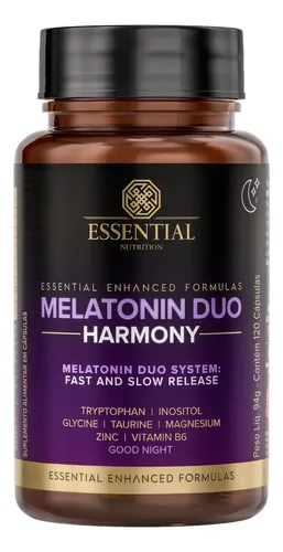 Melatonin Duo Harmony Essential Nutrition 120 Cápsulas