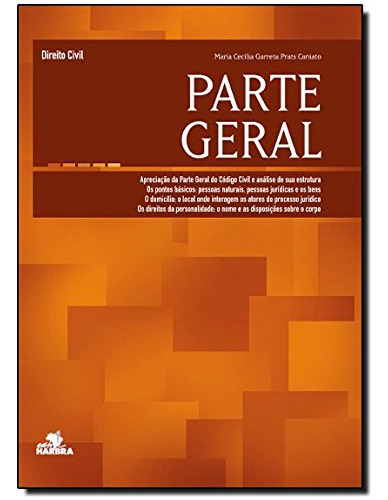 Libro Direito Civil Parte Geral De  Caniato Harbra - Direito