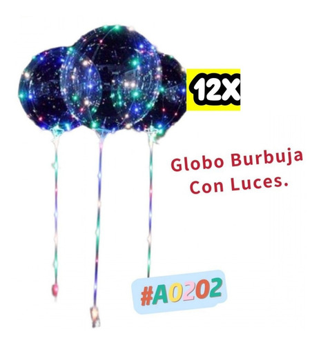 Globo Burbuja Con Luces X12und