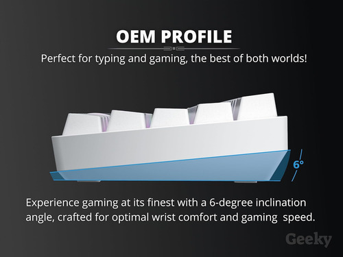 Geek Gk61 60% | Teclado De Juego Mecánico Caliente | 61 Keys