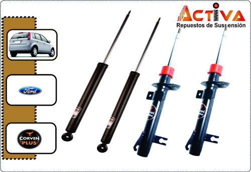 Imagen 2 de 7 de Kit 4 Amortiguadores Fiesta Max Ambiente Corven