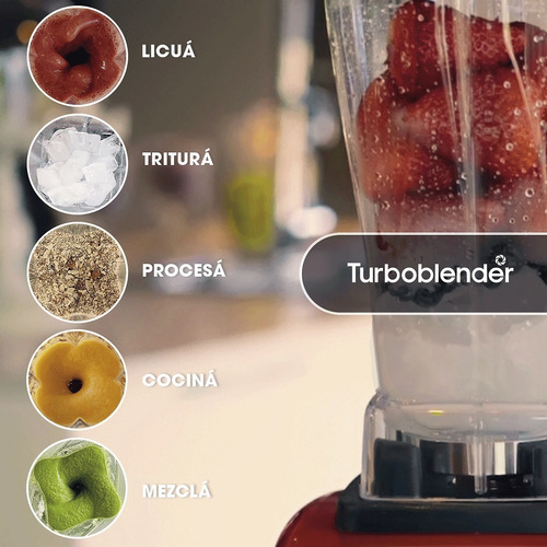 Licuadora industrial Turboblender TB 76 2 L negra con jarra de tritan 220V - 240V